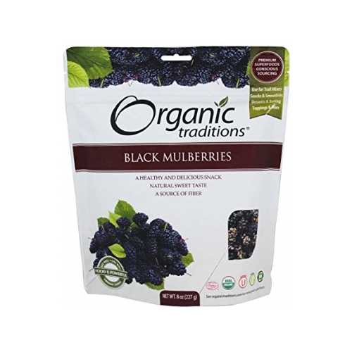Organic Traditions Black Mulberries 